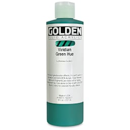 Golden Fluid Acrylics - Viridian Green Historical Hue, 8 oz bottle