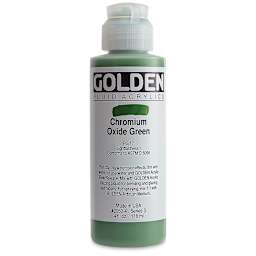 Golden Fluid Acrylics - Chromium Oxide Green, 4 oz bottle