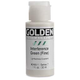 Golden Fluid Acrylics - Intereference Green (Fine), 1 oz bottle