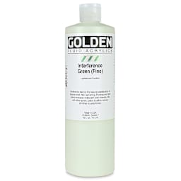 Golden Fluid Acrylics - Intereference Green (Fine), 16 oz bottle