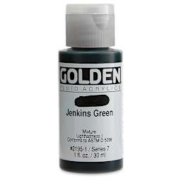 Golden Fluid Acrylics - Jenkins Green, 1 oz bottle