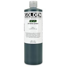 Golden Fluid Acrylics - Jenkins Green, 16 oz bottle