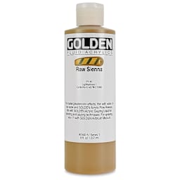 Golden Fluid Acrylics - Raw Sienna, 8 oz bottle