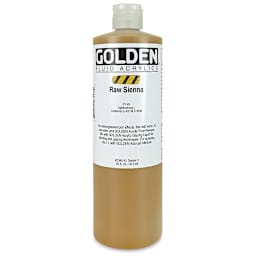 Golden Fluid Acrylics - Raw Sienna, 16 oz bottle