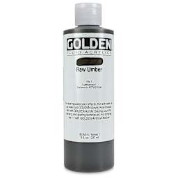 Golden Fluid Acrylics - Raw Umber, 8 oz bottle