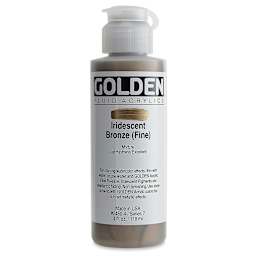 Golden Fluid Acrylics - Iridescent Bronze (Fine), 4 oz bottle