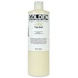 Golden Fluid Acrylics - Titanium Buff, 16 oz bottle