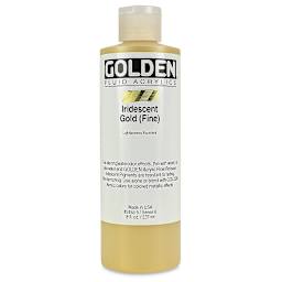 Golden Fluid Acrylics - Iridescent Gold (Fine), 8 oz bottle