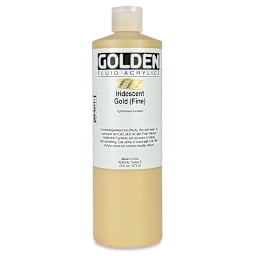Golden Fluid Acrylics - Iridescent Gold (Fine), 16 oz bottle