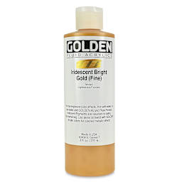 Golden Fluid Acrylics - Iridescent Bright Gold (Fine), 8 oz bottle