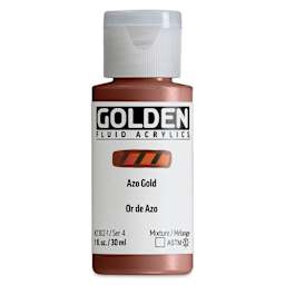 Golden Fluid Acrylic - Azo Gold, 1 oz bottle