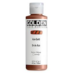 Golden Fluid Acrylic - Azo Gold, 4 oz bottle