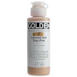 Golden Fluid Acrylics - Iridescent Gold Deep (Fine), 4 oz bottle