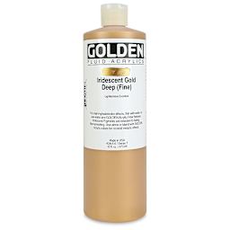 Golden Fluid Acrylics - Iridescent Gold Deep (Fine), 16 oz bottle