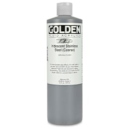 Golden Fluid Acrylics - Iridescent Stainless Steel, 16 oz bottle