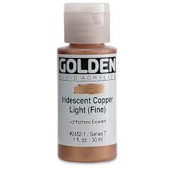 Golden Fluid Acrylics - Iridescent Copper Light (Fine), 1 oz bottle