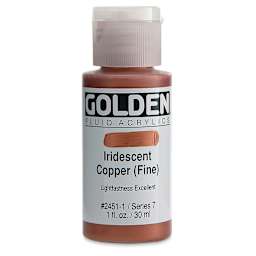 Golden Fluid Acrylics - Iridescent Copper (Fine), 1 oz  bottle