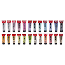 Amsterdam Standard Series Acrylic Paints - Set of 24, Pastel Colors, 20 ml Tubes - contents