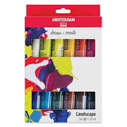 Amsterdam Standard Series Acrylics - Set of 12, Landscape Colors front of package