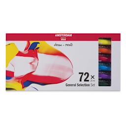 Amsterdam Standard Series Acrylics - General Selection, Set of 72, 20 ml Tubes (In packaging)