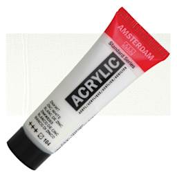 Amsterdam Standard Series Acrylic - Zinc White, 20 ml Tube and swatch