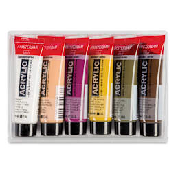 Amsterdam Standard Series Acrylics - Set of 6, Portrait Colors, 20 ml, Tubes (Out of packaging)