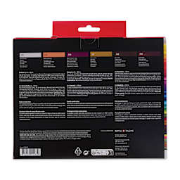 Amsterdam Standard Series Acrylics - Set of 6, Portrait Colors, 120 ml, Tubes, back of packaging