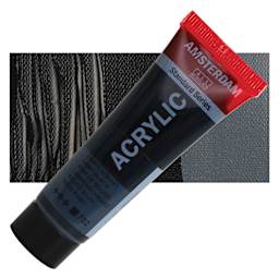 Amsterdam Standard Series Acrylic - Lamp Black, 20 ml Tube and swatch