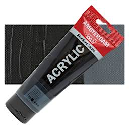Amsterdam Standard Series Acrylic Paint - Oxide Black, 250 ml Tube and swatch