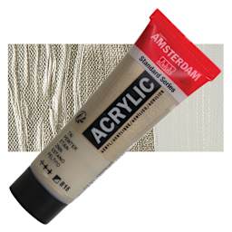 Amsterdam Standard Series Acrylic - Metallic Pewter, 20 ml Tube and swatch