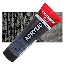 Amsterdam Standard Series Acrylic - Metallic Black, 20 ml Tube and swatch