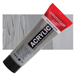 Amsterdam Standard Series Acrylic - Neutral Gray, 20 ml Tube and swatch