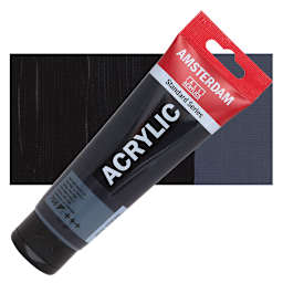 Amsterdam Standard Series Acrylic Paint - Paynes Gray, 120 ml tube and swatch