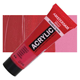 Amsterdam Standard Series Acrylic - Carmine, 20 ml Tube and swatch
