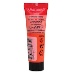Amsterdam Standard Series Acrylic - Vermilion, 20 ml Tube back