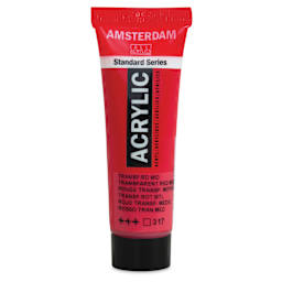 Amsterdam Standard Series Acrylic - Transparent Red Medium, 20 ml Tube