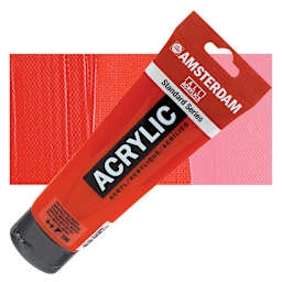 Amsterdam Standard Series Acrylic Paint - Naphthol Red Medium, 250 ml Tube and swatch