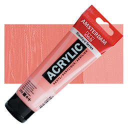 Amsterdam Standard Series Acrylic Paint - Venetian Rose, 120 ml Tube and swatch