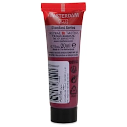 Amsterdam Standard Series Acrylic - Permanent Red Violet, 20 ml Tube back of tube
