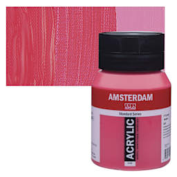 Amsterdam Standard Series Acrylic - Permanent Red Purple, 500 ml bottle and swatch