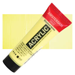 Amsterdam Standard Series Acrylic - Permanent Lemon Yellow Light, 20 ml Tube and swatch