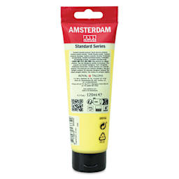 Amsterdam Standard Series Acrylic - Permanent Lemon Yellow Light, 120 ml tube back