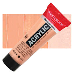 Amsterdam Standard Series Acrylic - Naples Yellow Red, 20 ml Tube and swatch