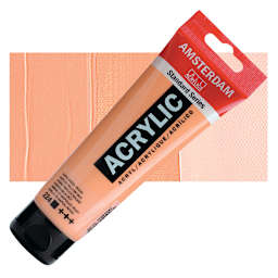 Amsterdam Standard Series Acrylic Paint - Naples Yellow Red, 120 ml Tube and swatch