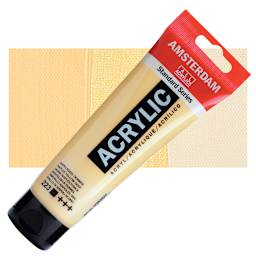 Amsterdam Standard Series Acrylic Paint - Naples Yellow Deep, 120 ml Tube and swatch