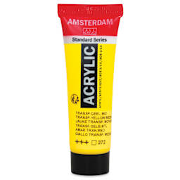Amsterdam Standard Series Acrylic - Transparent Yellow Medium, 20 ml Tube