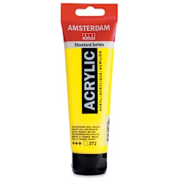 Amsterdam Standard Series Acrylic Paint - Transparent Yellow Medium, 120 ml, Tube