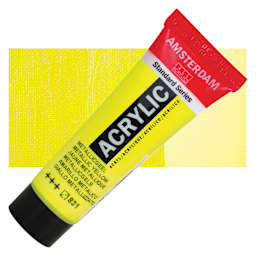 Amsterdam Standard Series Acrylic - Metallic Yellow, 20 ml Tube and swatch