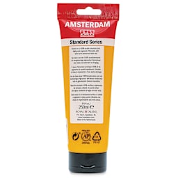 Amsterdam Standard Series Acrylic - Azo Yellow Deep, 250 ml Tube back