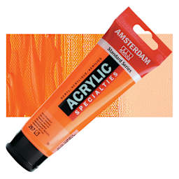 Amsterdam Standard Series Acrylic Paint - Reflex Orange, 120 ml Tube and swatch
